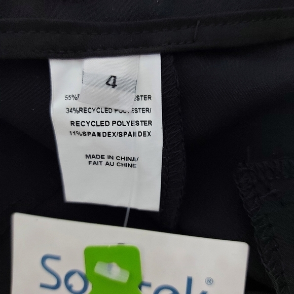 Sorbtek Black Dress Pants Size 4 - Picture 6 of 8